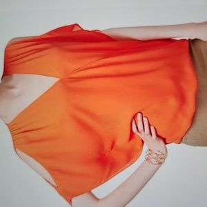 Two INC cold shoulder blouses